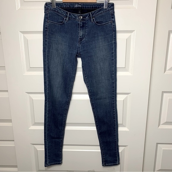 LEVI'S Jegging Stretchy Med Wash Blue Low Rise Skinny Jeans Pants Size 28 X 30 - Picture 4 of 12